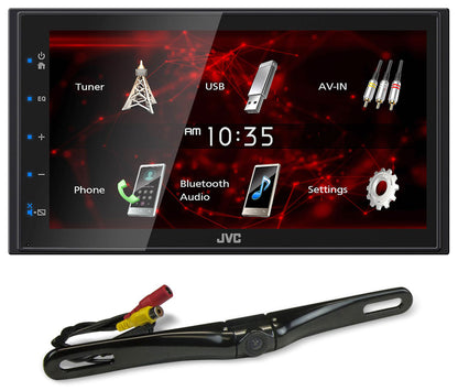 JVC KW-M180BT 6.8" Car Monitor iPhone Android Bluetooth/USB Receiver+Backup Cam