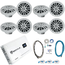 RM-PREMIUM-65 White 8-Pack + ATOM 8W Marine Amplifier Bundle