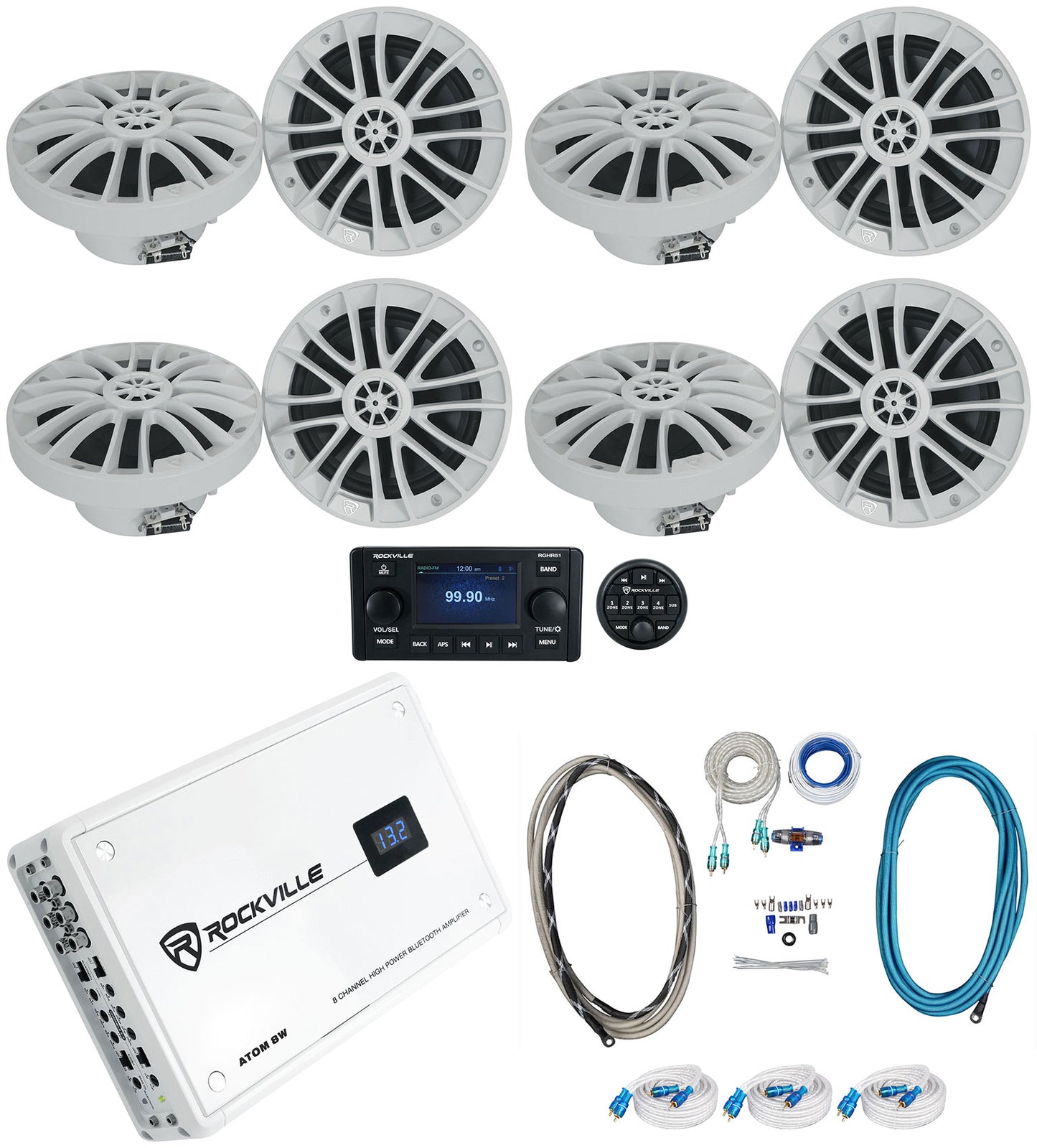 RM-PREMIUM-65 White 8-Pack + ATOM 8W + RGHR51 Bundle