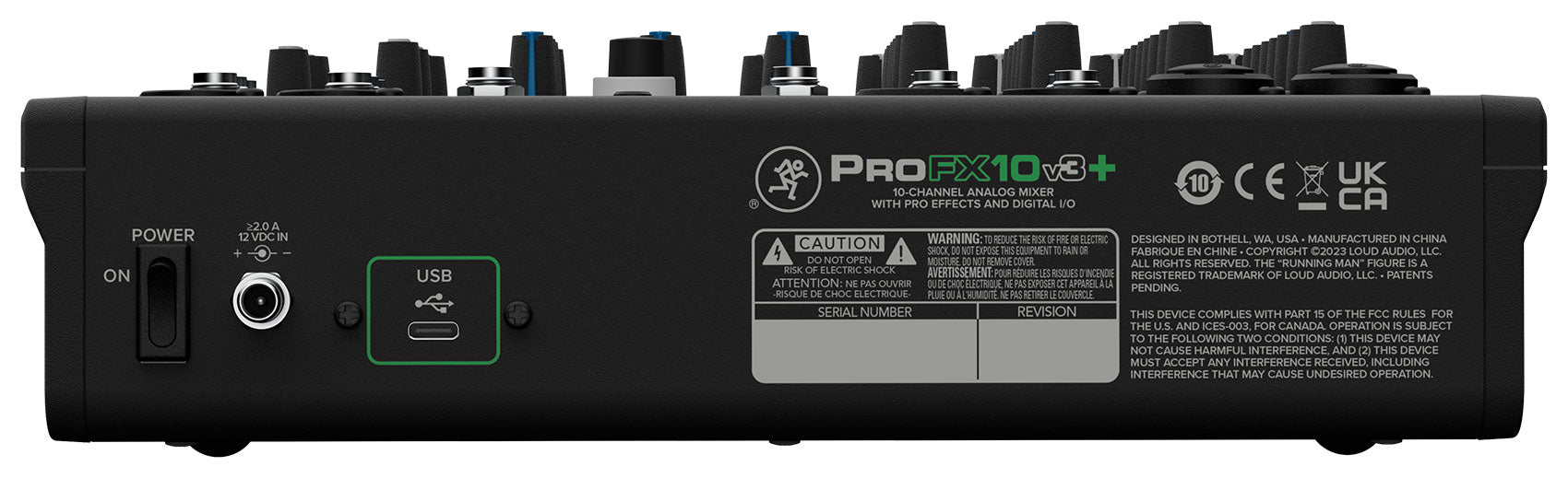 Mackie ProFX10v3+ 10-Channel Enhanced Effects Mixer w/USB+(3) Mics ProFX10 v3+
