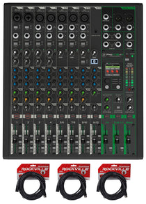 Mackie ProFX12v3+ 12-Ch. Mixer w/Enhanced FX/USB Recording/Bluetooth+XLR Cables