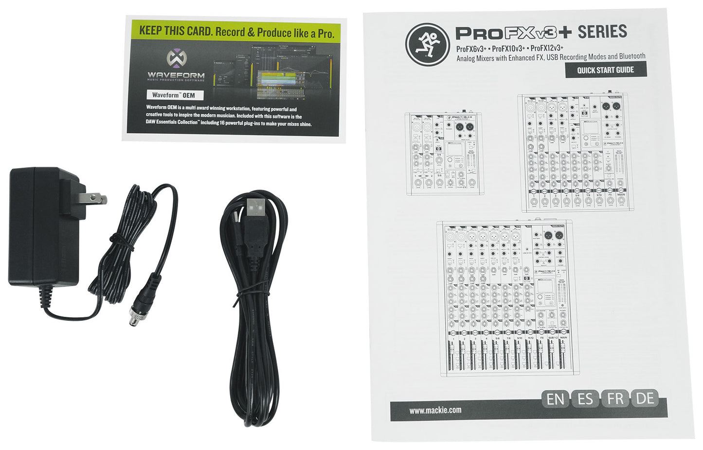 Mackie ProFX10v3+ 10-Channel Pro Effects Mixer w/USB ProFX10 v3 + Power Strip