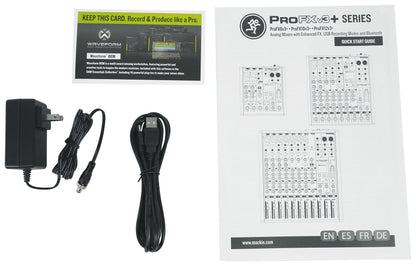 Mackie ProFX10v3+ 10-Channel Enhanced Effects Mixer w/USB+(3) Mics ProFX10 v3+