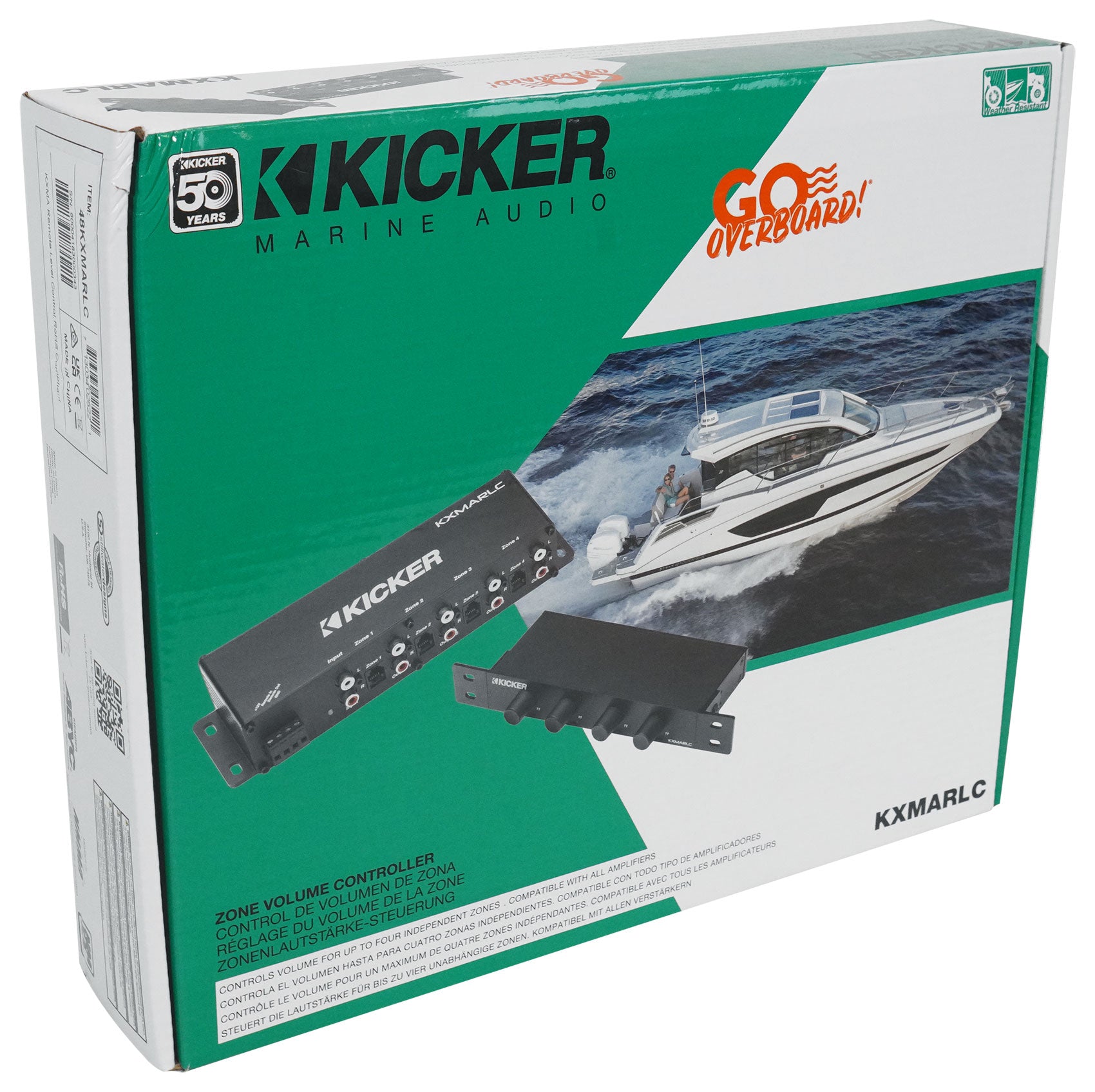 RXM8BTB Marine Amplifier + 4-Zone Level Control Bundle