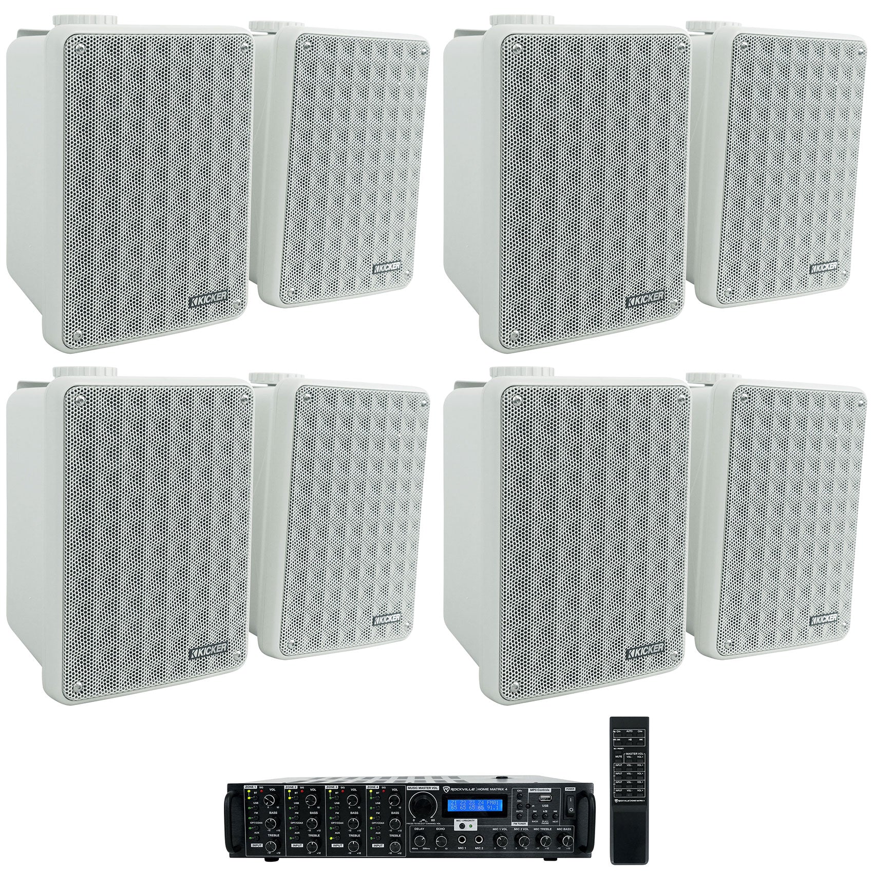 HOME MATRIX 4 + (4) KB6 Grey Speakers Bundle