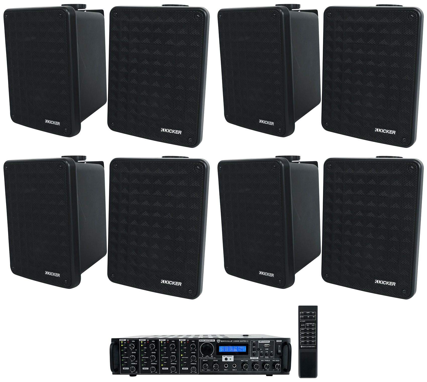 HOME MATRIX 4 + (4) KB6 Black Speakers Bundle