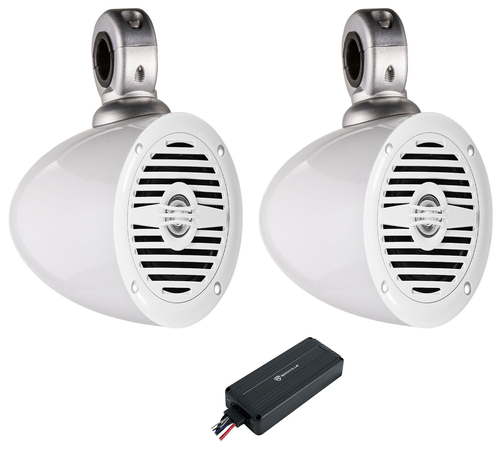MS40W Marine Speakers + Marine Tower Enclosures Bundle