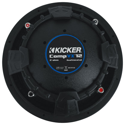 2) Kicker 50CVX122 Comp VX CVX 12" 3000w Car Subwoofers+Mono Amplifier+Amp Kit