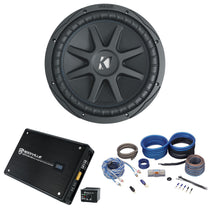 Kicker 50CVX122 CVX 12" Comp VX 750w RMS Car Subwoofer+Mono Amplifier+Amp Kit