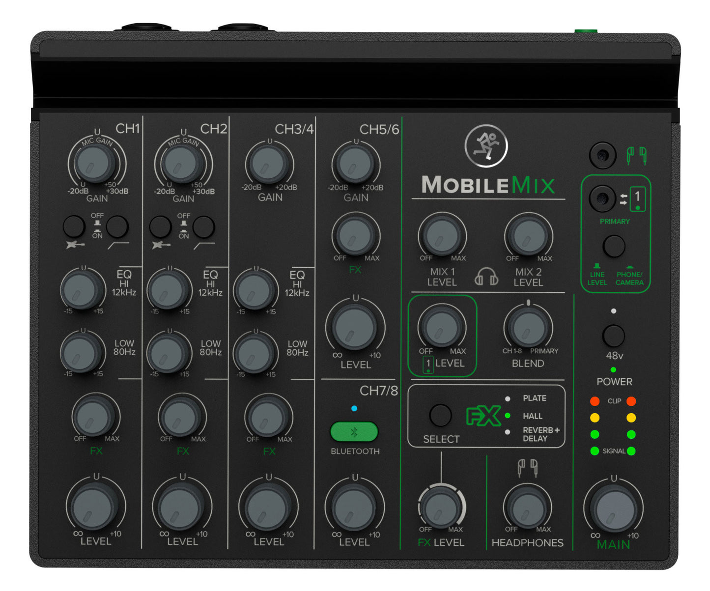 Mackie MobileMix USB-Battery Powered Phone/Tablet Streaming Mixer + XLR Cable
