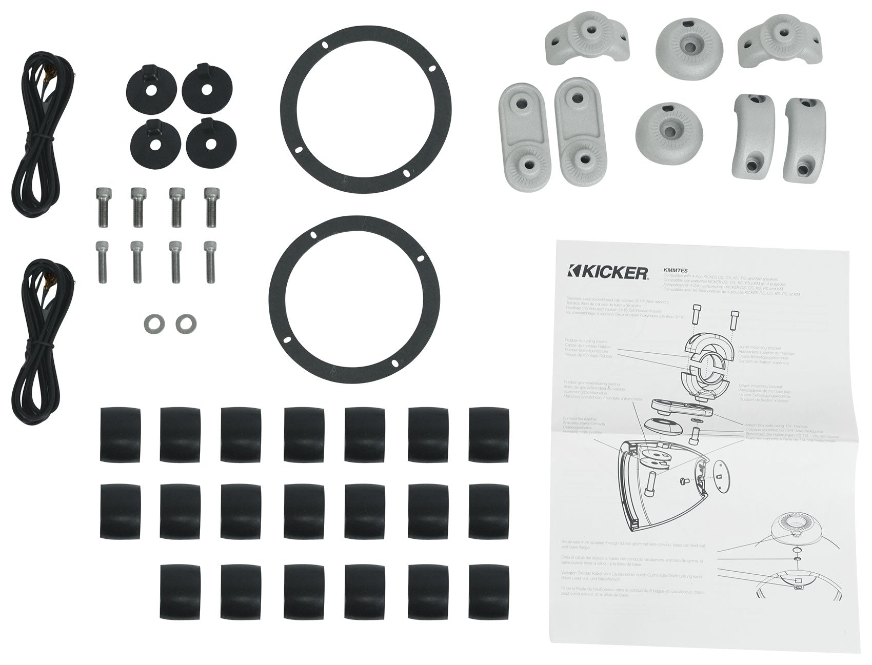 Pair Kicker 4" KMMTES Mini Marine Tower Enclosures+Free Bluetooth Speaker