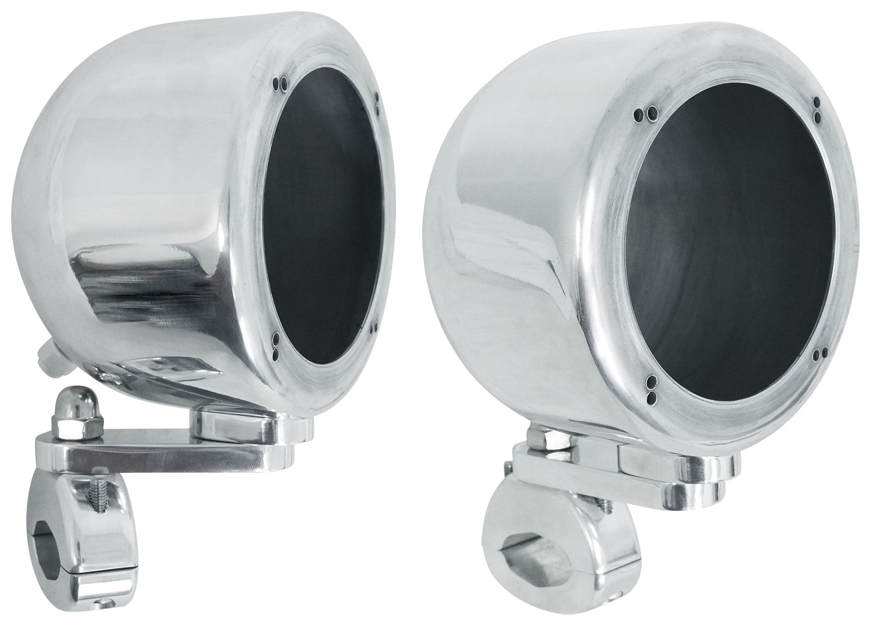 MS40B Black 4" Marine Speakers 2-Pack + MAC40S Chrome Pods Bundle