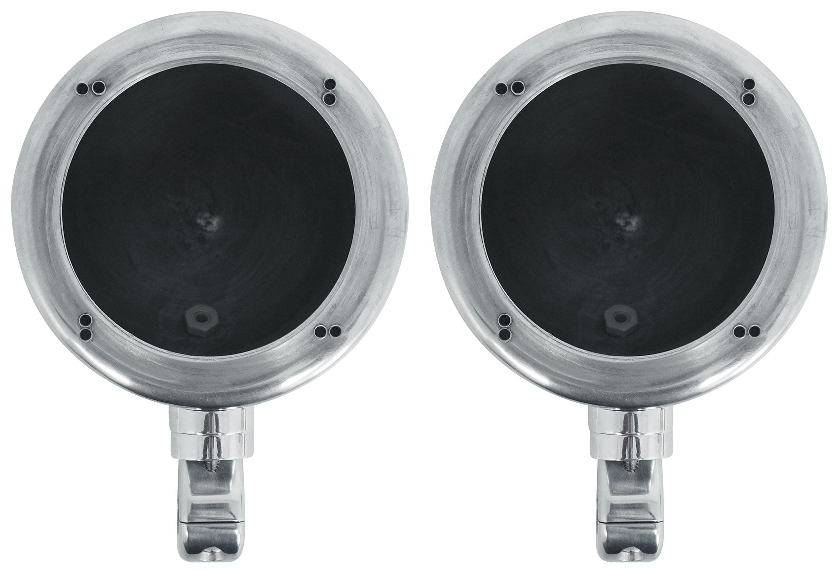 MS40B Black 4" Marine Speakers 2-Pack + MAC40S Chrome Pods Bundle