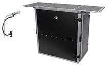 ProX XS-DJSTN Portable Foldout Mobile DJ Combo Table Facade+Gooseneck Mic Stand