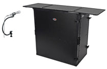 ProX XS-DJSTN BL Foldout Mobile DJ Combo Table Facade+Wheels+Gooseneck Mic Stand