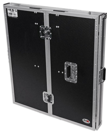 ProX XS-DJSTN Portable Foldout Mobile DJ Combo Table Facade+Gooseneck Mic Stand