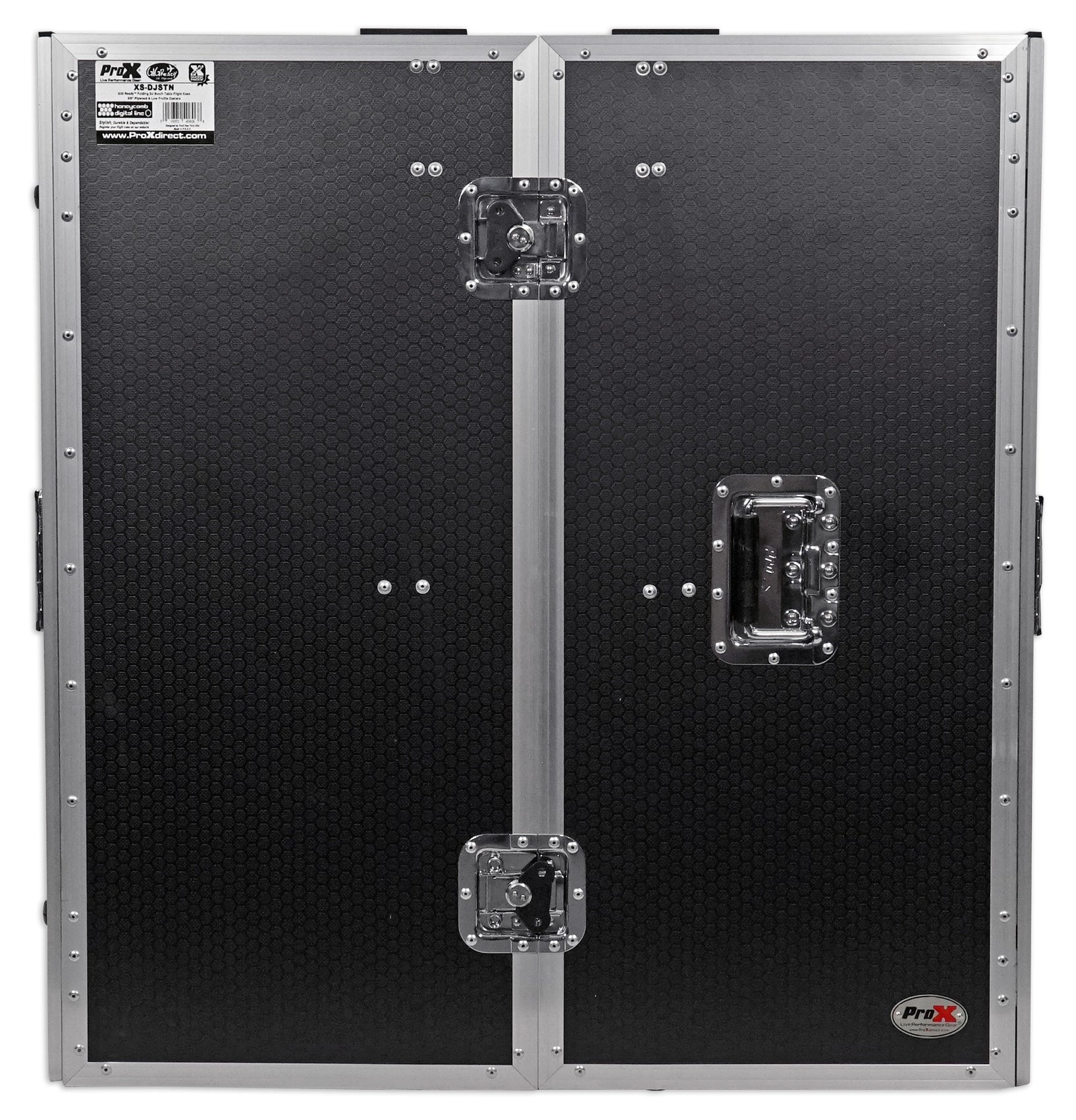 ProX XS-DJSTN Portable Foldout Mobile DJ Combo Table Facade+Gooseneck Mic Stand