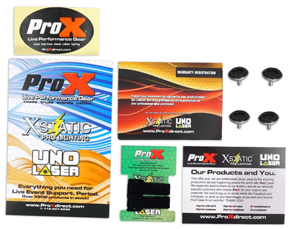 ProX XS-DJSTN BL Foldout Mobile DJ Combo Table Facade+Wheels+Gooseneck Mic Stand