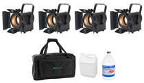 (4) American DJ ENCORE FR20 DTW Dim to Warm White Fresnel Beam Lights+Fogger+Bag