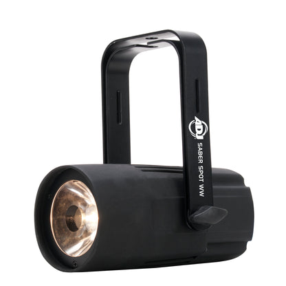 American DJ SABER SPOT WW Compact 15 Watt Warm White LED DMX Pinspot Light+Cable