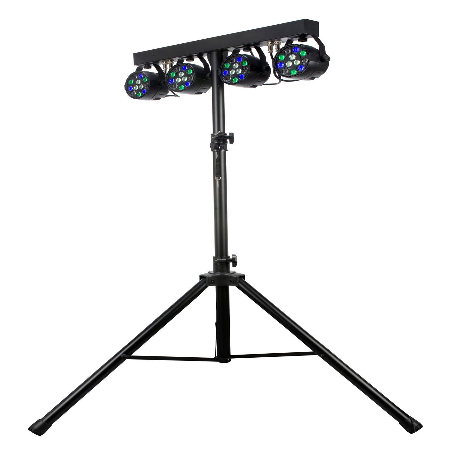(2) Eliminator Mini Par Bar Light Systems w/4xPar Lights+Stand+Remote+Bag+Fogger
