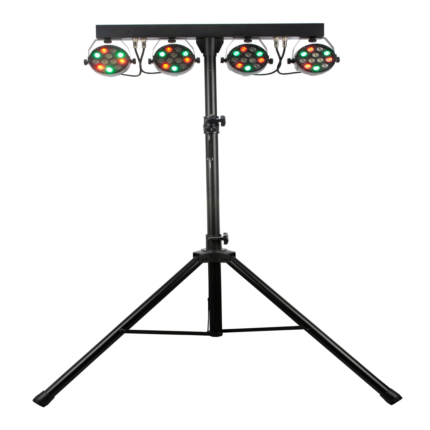 (2) Eliminator Mini Par Bar Light Systems w/4xPar Lights+Stand+Remote+Bag+Fogger