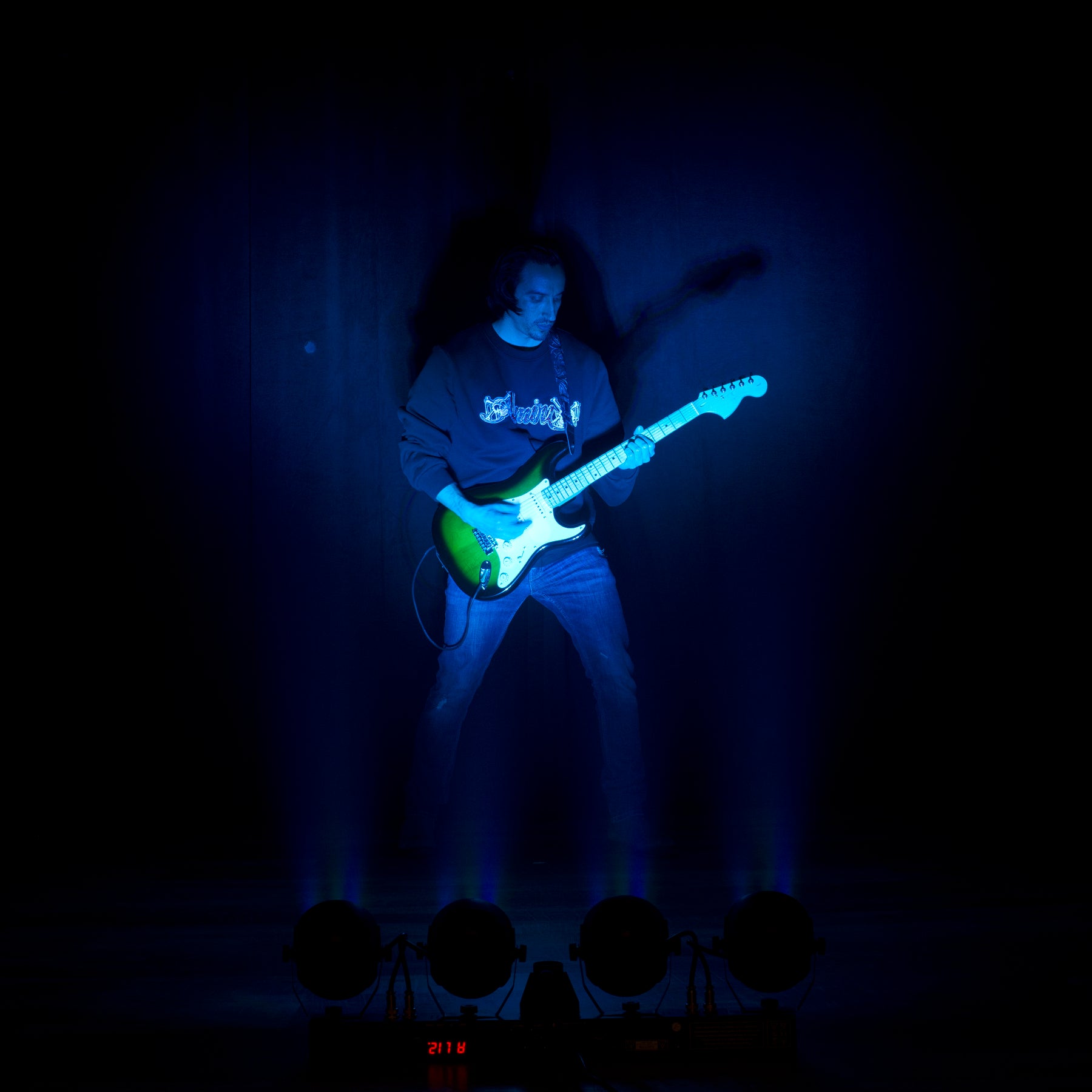 (2) Eliminator Mini Par Bar Light Systems w/4xPar Lights+Stand+Remote+Bag+Fogger