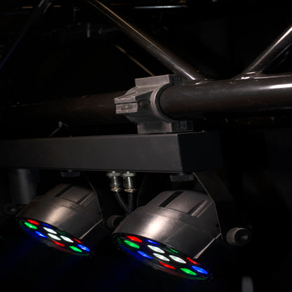 (2) Eliminator Mini Par Bar Light Systems w/4xPar Lights+Stand+Remote+Bag+Fogger