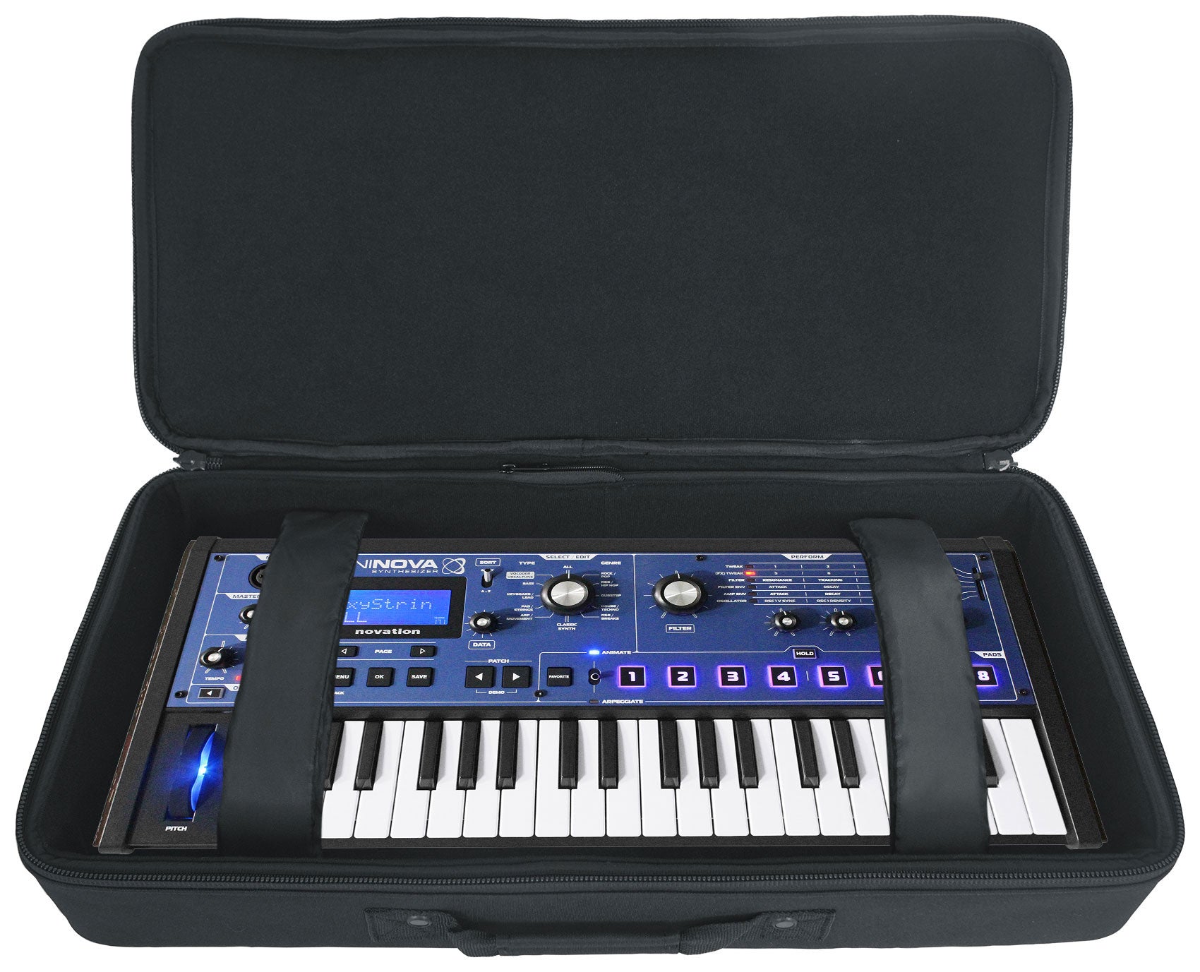 Novation MiniNova 37-Key Compact USB MIDI Keyboard Synthesizer+Padded Bag