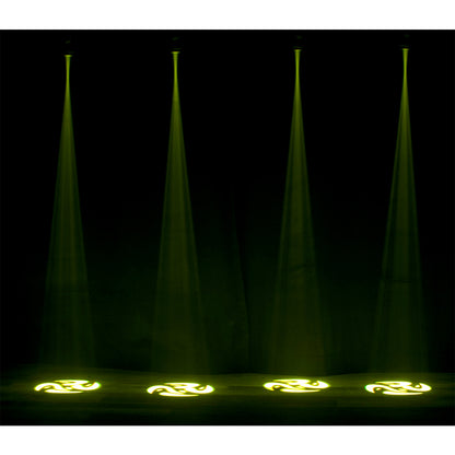 (4) Eliminator Stinger Spot 30 White LED Moving Head Lights+DMX Control+Fogger