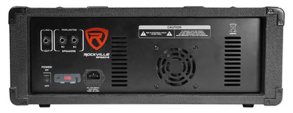 Rockville 8 Channel 1400w Powered Mixer w/ Bluetooth/USB/SD/5 Band EQ+Effects