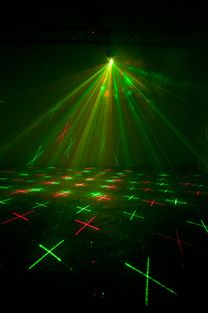2) American DJ MINI DEKKER RGBW LED Derby/Strobe Effect Lights+DMX Control+Cable