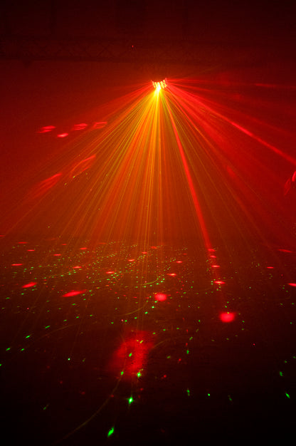 2) American DJ MINI DEKKER RGBW LED Derby/Strobe Effect Lights+DMX Control+Cable