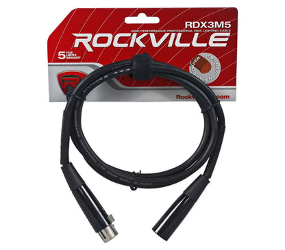 2) American DJ MINI DEKKER RGBW LED Derby/Strobe Effect Lights+DMX Control+Cable