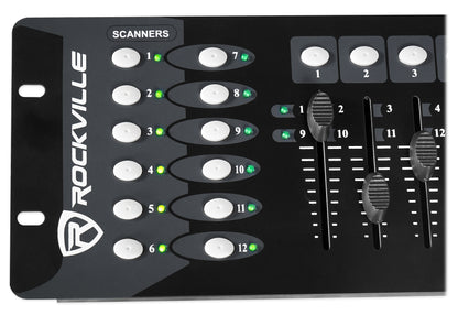 2) American DJ MINI DEKKER RGBW LED Derby/Strobe Effect Lights+DMX Control+Cable