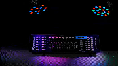 2) American DJ MINI DEKKER RGBW LED Derby/Strobe Effect Lights+DMX Control+Cable