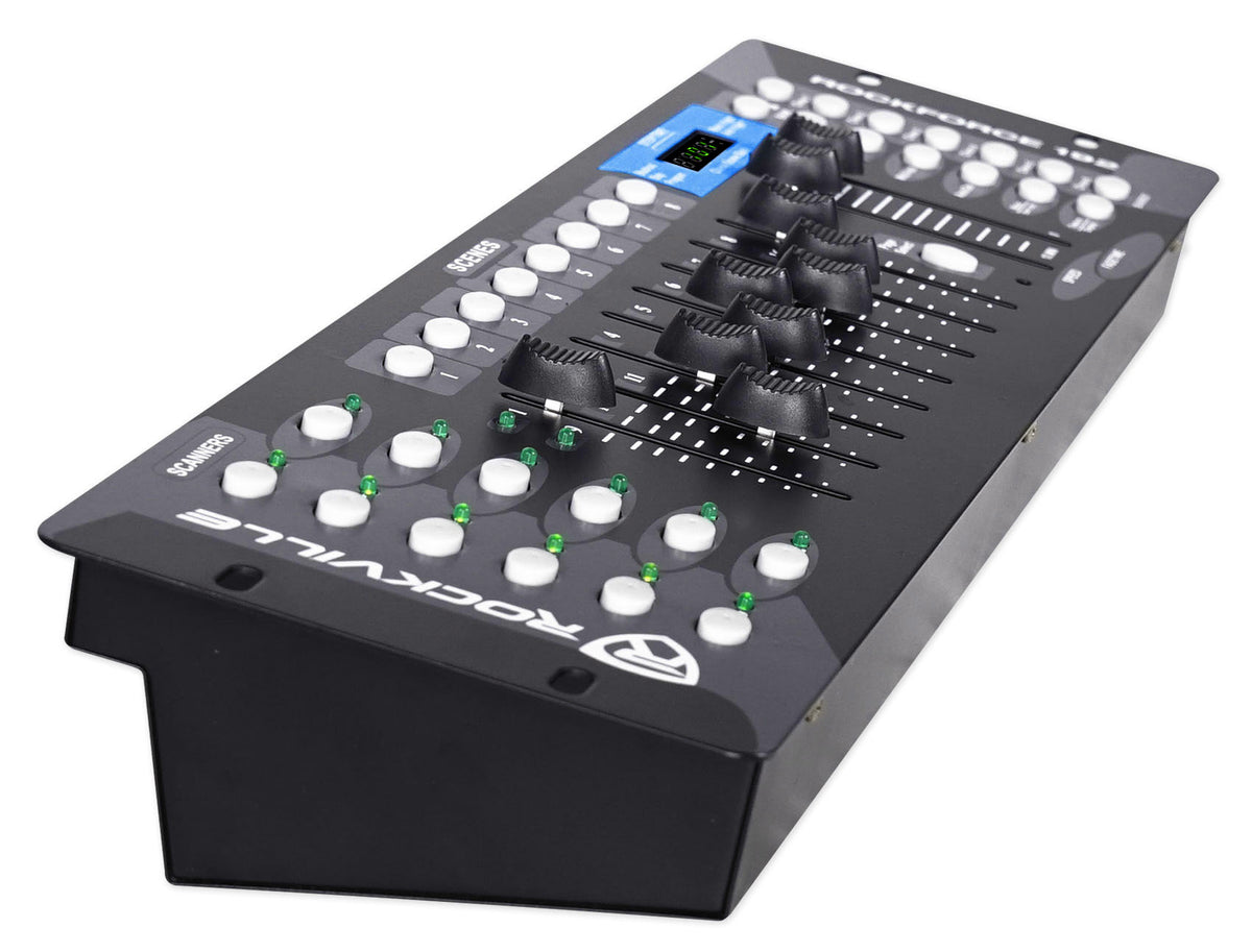 2) American DJ MINI DEKKER RGBW LED Derby/Strobe Effect Lights+DMX Control+Cable