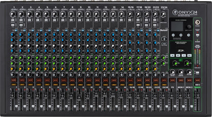 Mackie ONYX24 24-Channel Analog Mixer w/USB/3-Band EQ+Bluetooth+4) Wireless Mics