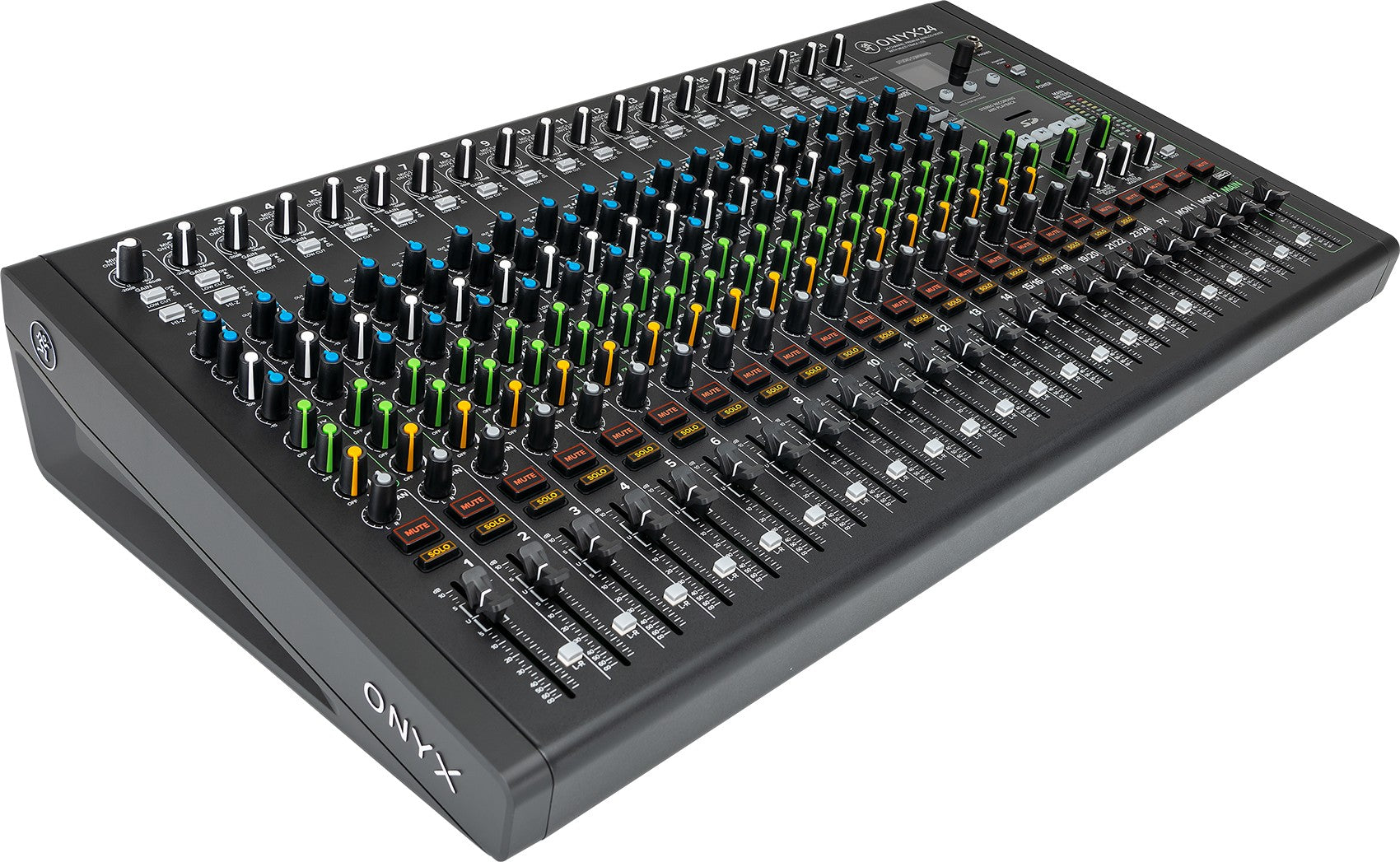 Mackie ONYX24 24-Channel Analog Mixer w/USB/3-Band EQ+Bluetooth+4) Wireless Mics