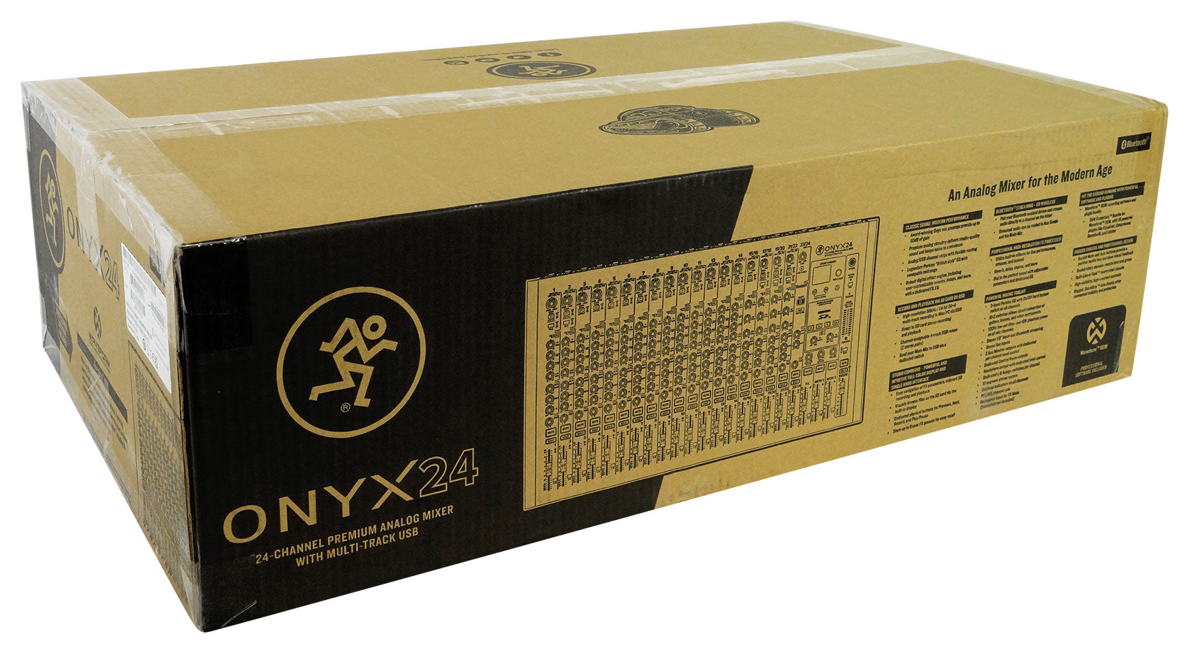 Mackie ONYX24 24-Channel Analog Mixer w/USB/3-Band EQ+Bluetooth+4) Wireless Mics