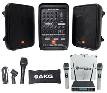 JBL EON208P Portable PA System 8" Speakers+Mixer/Bluetooth+Diamond Wireless Mics