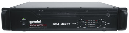 Gemini XGA-4000 4000w Pro DJ/PA Live Sound Power Amplifier+XLR Cables XGA4000