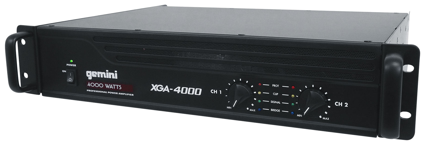 Gemini XGA-4000 4000w Pro DJ/PA Live Sound Power Amplifier+XLR Cables XGA4000