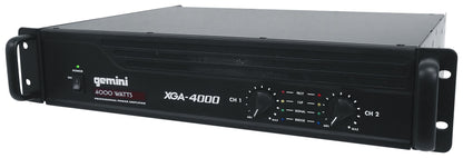 Gemini XGA-4000 4000w Pro DJ/PA Live Sound Power Amplifier+XLR Cables XGA4000