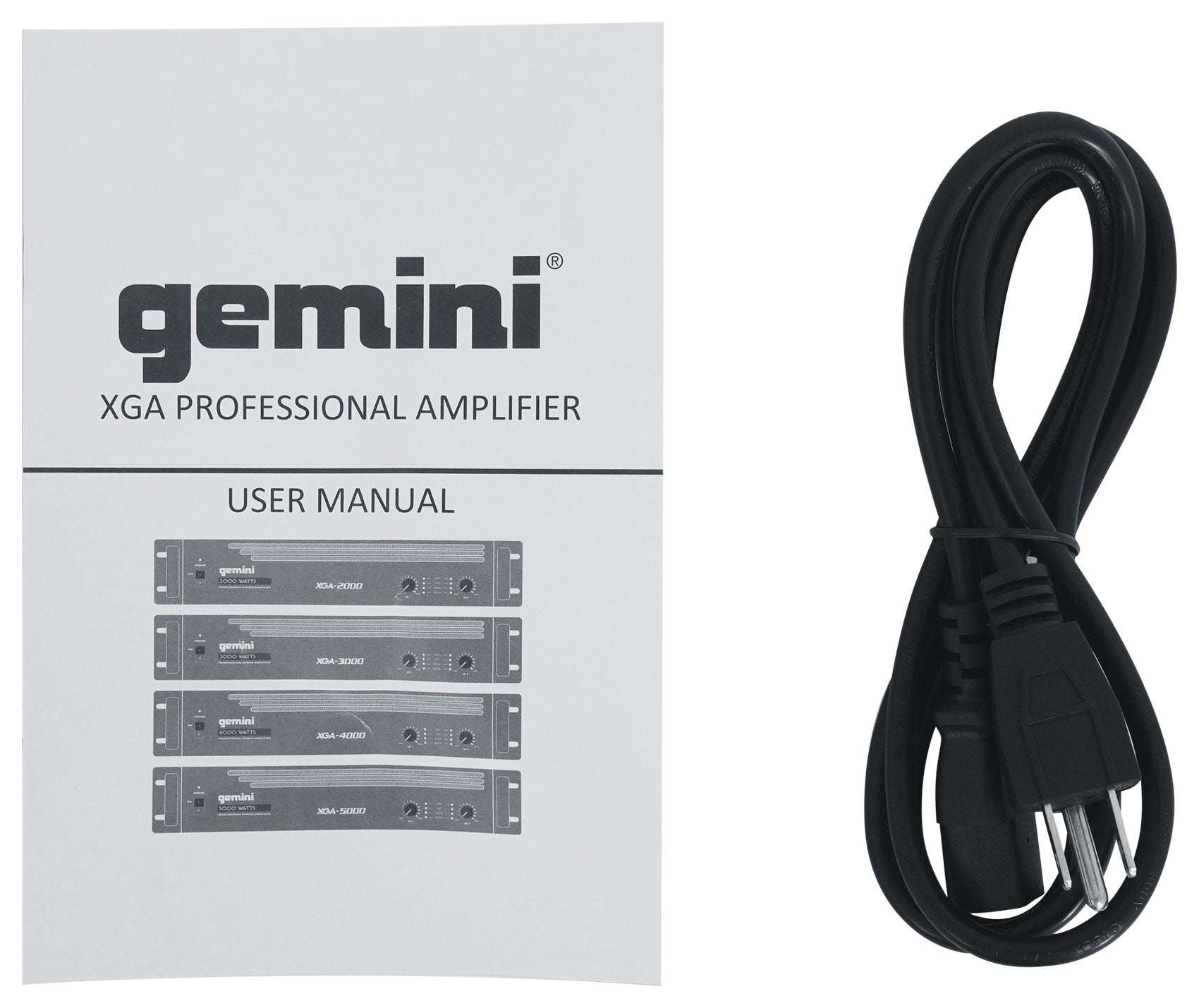 Gemini XGA-4000 4000w Pro DJ/PA Live Sound Power Amplifier+XLR Cables XGA4000