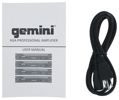 Gemini XGA-4000 4000w Pro DJ/PA Live Sound Power Amplifier+XLR Cables XGA4000
