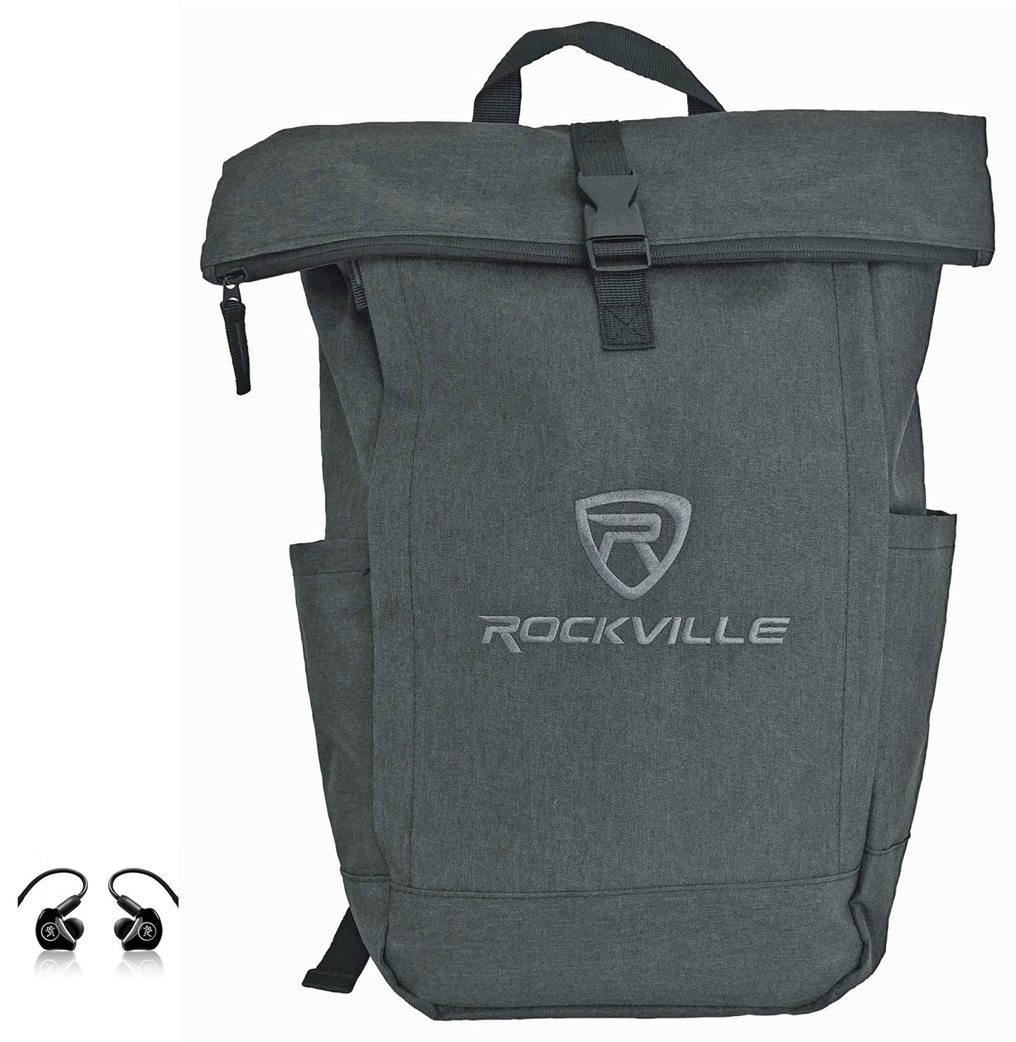 Mackie MP-220 Dual Dynamic Driver Pro In-Ear Monitors+Molded Carry Case+Backpack