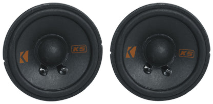 Kicker KSC270 2.75" Mid/Tweeters Fits Chrysler/Subaru/Jeep/Toyota + Home Speaker