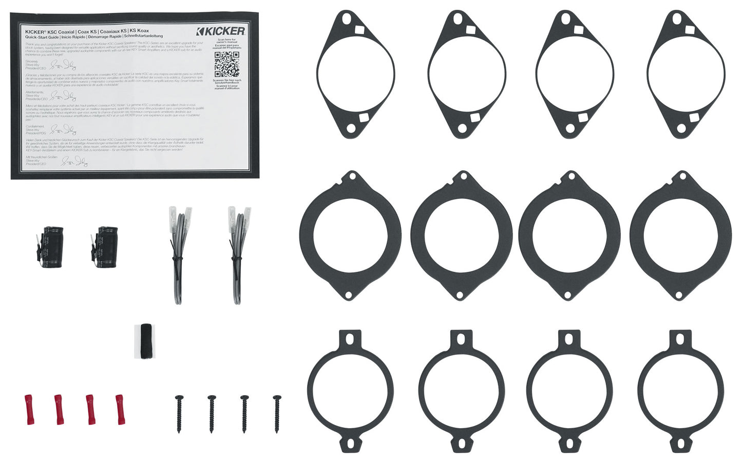 Kicker KSC270 2.75" Mid/Tweeters Fits Chrysler/Subaru/Jeep/Toyota + Home Speaker