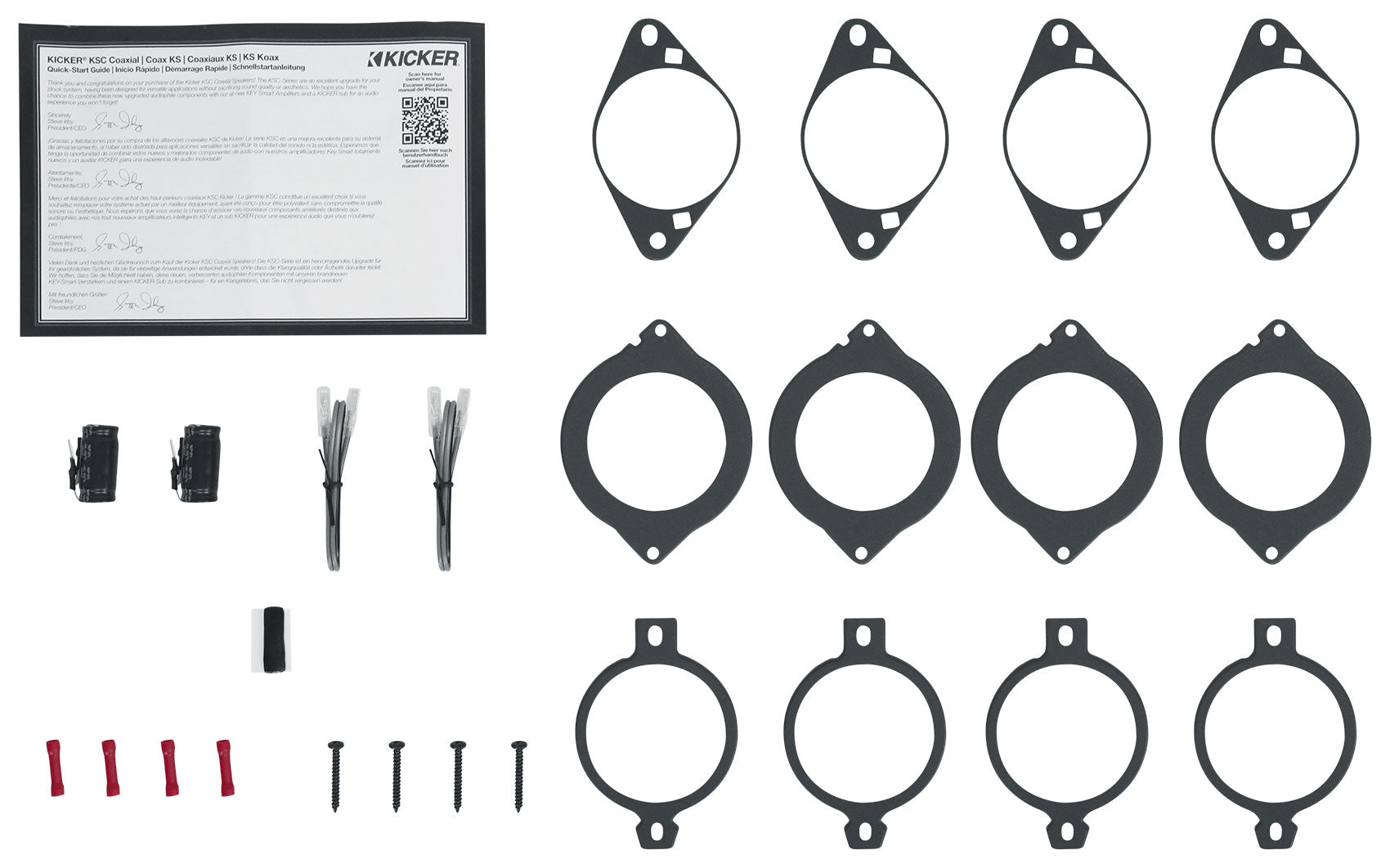 Kicker KSC270 2.75" Mid/Tweeters Fits Chrysler/Subaru/Jeep/Toyota + Home Speaker